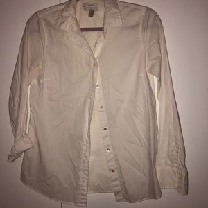 Jcrew white long sleeve button down